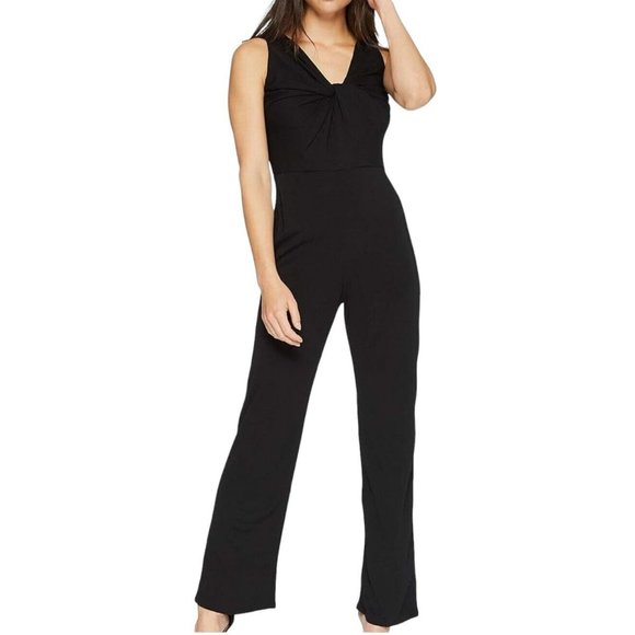 Maggy London 2 4 Black Yoli Jumpsuit‎ Jersey Knit Sleeveless Relaxed Leg - Picture 2 of 13